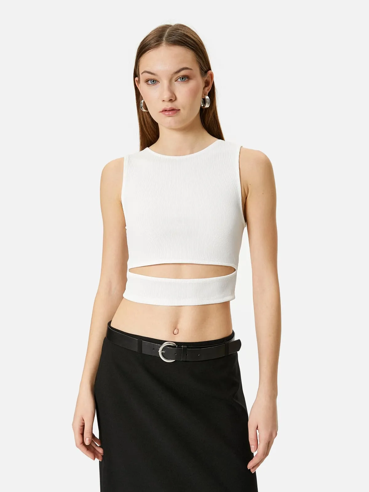 تیشرت باکسی کلاه دار سفید