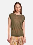 ژاکت یقه گرد آستین کوتاه